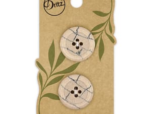 Buttons, Round 23mm In Beige, Recycled Plastic, 2 Pack by Dritz