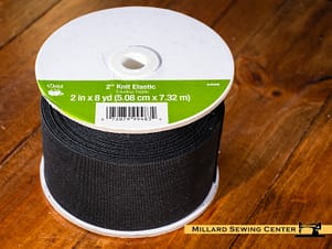 Elastic, 2" Knit in Black by Dritz