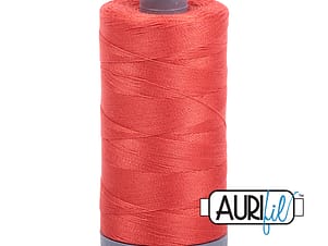 28wt Cotton Thread in 2277 Light Red Orange by Aurifil