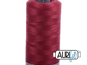 28wt Cotton Thread in 2460 Dark Carmine Red by Aurifil