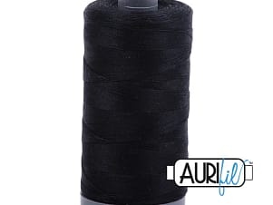 28wt Cotton Thread in 2692 Black by Aurifil