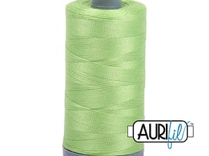 28wt Cotton Thread in 5017 Shining Green by Aurifil