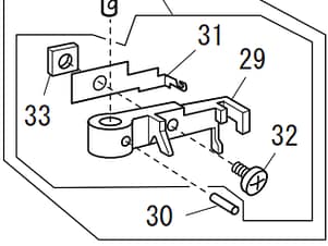 Spring Pin 2mm x 8mm for Elna, Janome, and Necchi