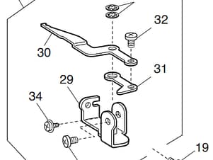 Thread Tension Set Plate for Elnita EM16 & Janome/New Home HF5812 & My Style 100 Sewing Machines