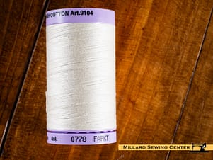 Silk Finish 50wt Mercerized Cotton Sewing Thread in 0778 Muslin by Mettler