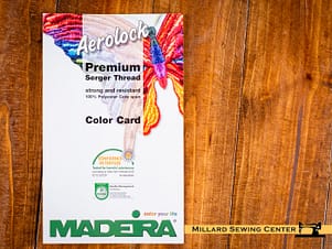 Color Selection Card, Printed for Aerolock Serger Thread by Madeira