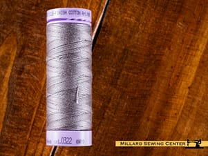 Silk Finish 50wt Mercerized Cotton Sewing Thread in 0322 Rain Cloud by Mettler