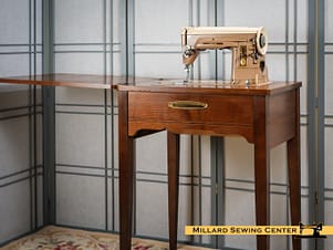 Sewing Machine Cabinet for Flat Bed, Long Machines, By Singer