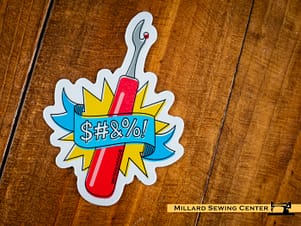 $#&%! Seam Ripper Sticker by Sassafras Lane Design