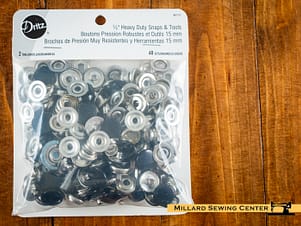 Snaps, 5/8" Heavy Duty 60 Pack in Various Colors w/ Install Tool by Dritz