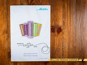 Silk Finish 50wt Mercerized Cotton Sewing Thread Color Card by Mettler