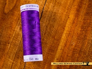 Silk Finish 50wt Mercerized Cotton Sewing Thread in 0046 Deep Purple by Mettler