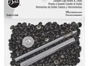 Rivets, Double Cap (Gunmetal) by Dritz