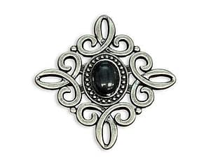 Scroll Concho 1-1/2" in Nickel/Black by Simply Classic