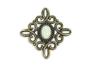 Scroll Concho 1-1/2" in Bronze/White by Simply Classic