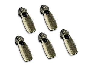 Zipper Pulls, Flat No. 5 in Bronze by Simply Classic