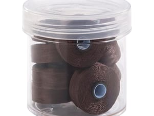 Pre-Wound Bobbins, M Class, Magna-Glide Delights 40wt Trilobal Polyester Thread in 24625 Brunette by FilTec (10 Pack)