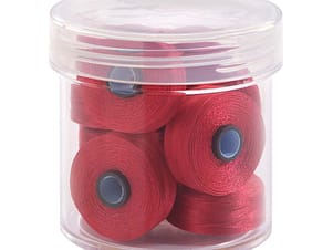 Pre-Wound Bobbins, M Class, Magna-Glide Delights 40wt Trilobal Polyester Thread in 90186 Candy Apple by FilTec (10 Pack)