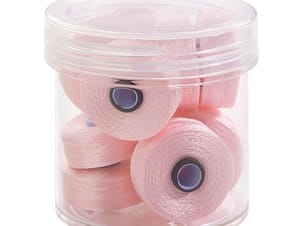 Pre-Wound Bobbins, M Class, Magna-Glide Delights 40wt Trilobal Polyester Thread in 70182 Cotton Candy by FilTec (10 Pack)