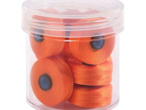 Pre-Wound Bobbins, M Class, Magna-Glide Delights 40wt Trilobal Polyester Thread in 51585 Lava by FilTec (10 Pack)