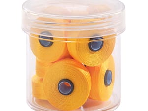 Pre-Wound Bobbins, M Class, Magna-Glide Delights 40wt Trilobal Polyester Thread in 80116 Mango by FilTec (10 Pack)