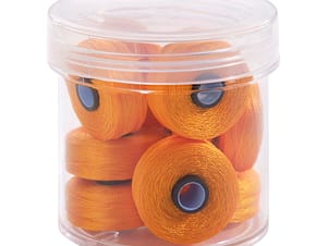 Pre-Wound Bobbins, M Class, Magna-Glide Delights 40wt Trilobal Polyester Thread in 80130 Marigold by FilTec (10 Pack)