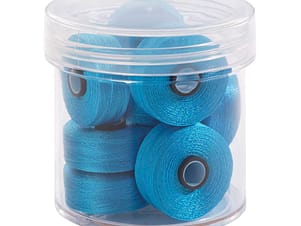 Pre-Wound Bobbins, M Class, Magna-Glide Delights 40wt Trilobal Polyester Thread in 92995 Marine by FilTec (10 Pack)