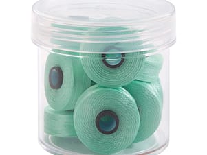 Pre-Wound Bobbins, M Class, Magna-Glide Delights 40wt Trilobal Polyester Thread in 60345 Mint by FilTec (10 Pack)