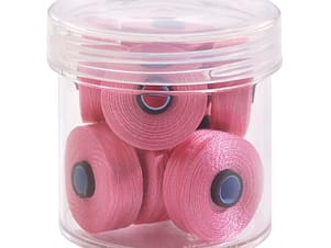 Pre-Wound Bobbins, M Class, Magna-Glide Delights 40wt Trilobal Polyester Thread in 70189 Pink by FilTec (10 Pack)