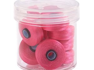 Pre-Wound Bobbins, M Class, Magna-Glide Delights 40wt Trilobal Polyester Thread in 70205 Rhododendron by FilTec (10 Pack)
