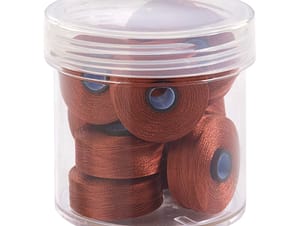 Pre-Wound Bobbins, M Class, Magna-Glide Delights 40wt Trilobal Polyester Thread in 50174 Rust by FilTec (10 Pack)