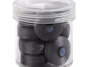 Pre-Wound Bobbins, M Class, Magna-Glide Delights 40wt Trilobal Polyester Thread in 10431 Titanium by FilTec (10 Pack)
