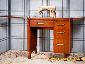 Sewing Machine Cabinet for Flat Bed, Long Machines, Model 593 by Singer