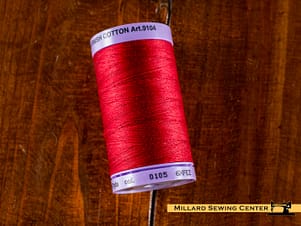 Silk Finish 50wt Mercerized Cotton Sewing Thread in 0105 FireEngine by Mettler