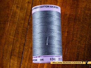 Silk Finish 50wt Mercerized Cotton Sewing Thread in 0342 Flint Stone by Mettler