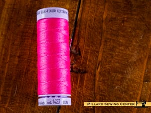Silk Finish 50wt Mercerized Cotton Sewing Thread in 1423 Hot Pink by Mettler