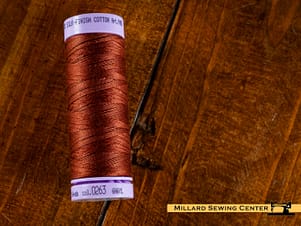 Silk Finish 50wt Mercerized Cotton Sewing Thread in 0263 Redwood by Mettler