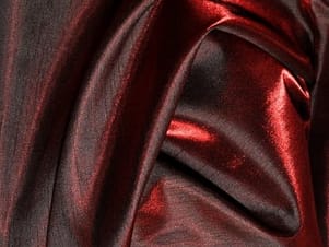 Polyester Fabric, 60″ Wide Shimmer Shantung in Red/Black by EESCO