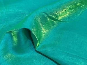 Polyester Fabric, 60″ Wide Shimmer Shantung in Kelly/Peacock by EESCO