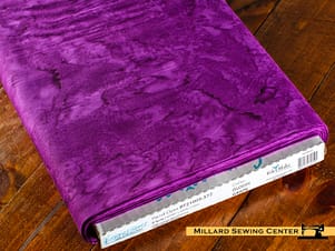 Cotton Fabric, 43/44″ Batiks Hand-Dyed in Glossy Grape by Riley Blake