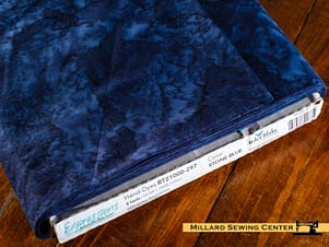 Cotton Fabric, 43/44″ Batiks Hand-Dyed in Stone Blue by Riley Blake