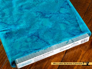 Cotton Fabric, 43/44″ Batiks Hand-Dyed in Aqua Dream by Riley Blake