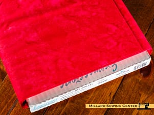 Cotton Fabric, 43/44″ Batiks Hand-Dyed in Cherry by Riley Blake