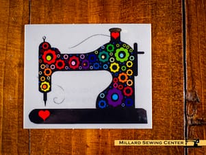 Groovy Sewing Machine Sticker by Bucklebee