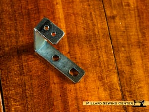 Bracket, Lower Cover Guide Support for Elna, Janome, & Necchi Serger Sewing Machines