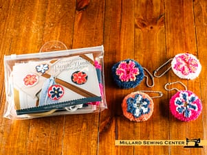 Punch Needle Embroidery Kit, Hello Daisy Keychain by Kimberbell