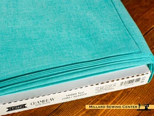 Cotton Fabric, 44″ Wide in Chambray Teal by Tilda