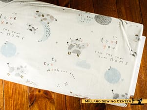 Cotton Flannel Fabric, 43"/44" Wide Till The Cows Come Home™ in Cloud by Riley Blake Designs