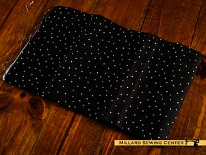 Cotton Fabric, 44″/45″ Wide Kimberbell Basics in Black Tiny Dots by Maywood Studio