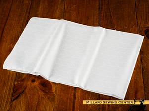 Cotton Fabric, 44″/45″ Wide Kimberbell Basics in White on White Chevron by Maywood Studio